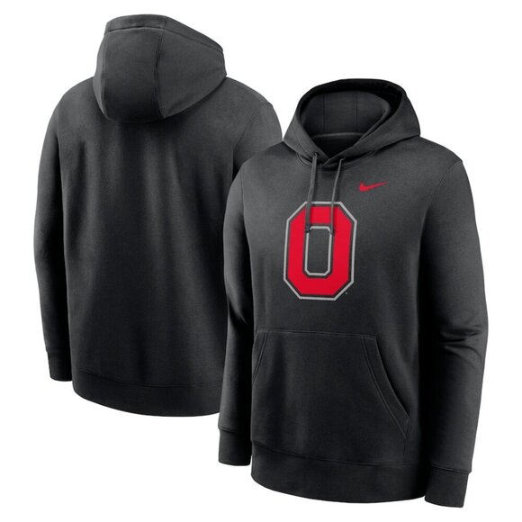 Nike Ohio State Black Therma Fit Logo Fleece Pullover Hoodie 47167 - Picture 1 of 14